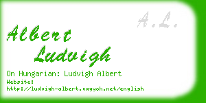 albert ludvigh business card